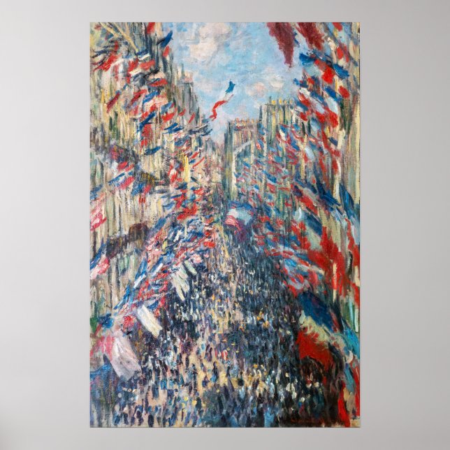Póster Claude Monet - La Rue Montorgueil - París (Frente)