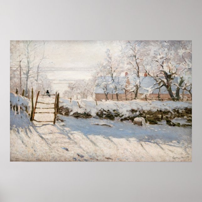 Póster Claude Monet - La Urraca (Frente)