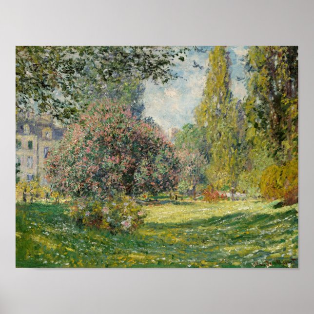 Póster Claude Monet - Landscape: The Parc Monceau (Frente)