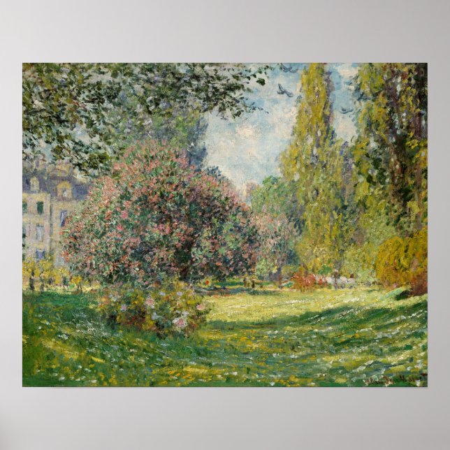 Póster Claude Monet - Landscape: The Parc Monceau (Frente)