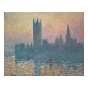 Póster Claude Monet   Las cámaras del Parlamento, la pues