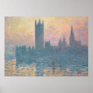 Póster Claude Monet   Las cámaras del Parlamento, la pues