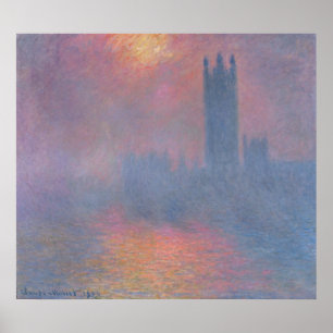 Póster Claude Monet   Las cámaras del Parlamento, Londres