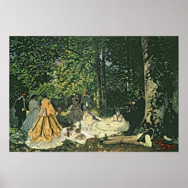 Póster Claude Monet | Le Dejeuner sur l'Herbe, 1865-1866 (Frente)