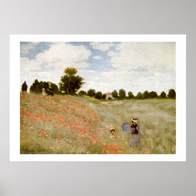 Póster Claude Monet - Les Coquelicots a Argenteuil (Frente)