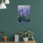 Póster Claude Monet Lilac Irises<br><div class="desc">Lilac Irises. Pintado por Claude Monet alrededor de 1914-17. Esta imagen es de dominio público.</div>