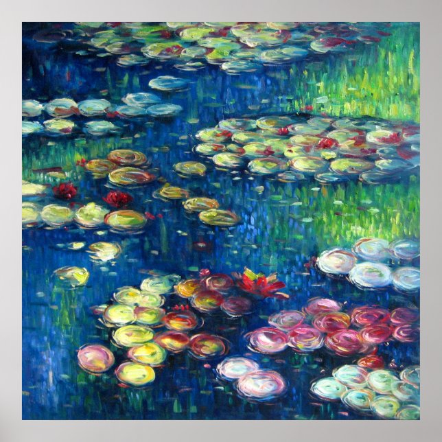 Póster Claude Monet: Lilies de agua 3 (Frente)
