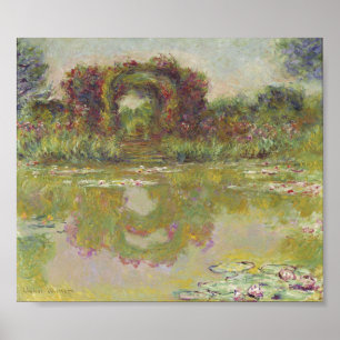 Póster Claude Monet - Los arcos rosas - Giverny 1913