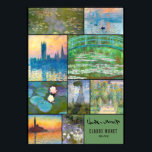 Póster Claude Monet - Los cuadros más famosos<br><div class="desc">Conjunto de 9 cuadros más famosos de Claude Monet Poster.</div>