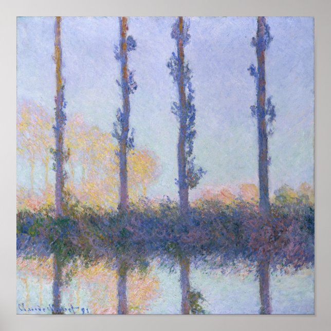 Póster Claude Monet | Los Cuatro Árboles (Frente)
