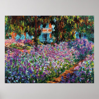 Póster Claude Monet: Los irlandeses en el jardín de Monet