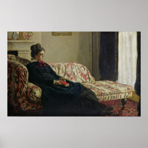 Póster Claude Monet   Meditación o Madame Monet