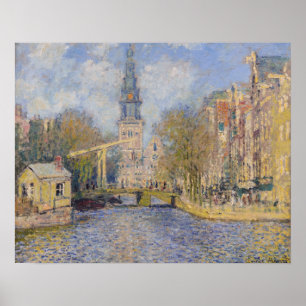 Póster Claude Monet - Molinos de viento cerca de Zaandam