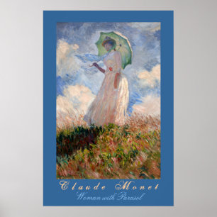 Póster Claude Monet: Mujer con Parasol