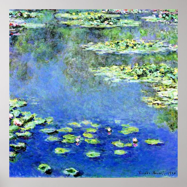 Póster Claude Monet - Nenúfares, 1907, (Frente)