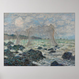 Póster Claude Monet ~ Nets De Pesca En Pourville