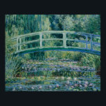 Póster Claude Monet - Nieves por el agua y puente japonés<br><div class="desc">Water Lilies y el Puente Japonés por Claude Monet, 1899. Claude Monet fue fundador de la pintura impresionista francesa, y el profesional más consistente y prolífico de la filosofía del movimiento de expresar las propias percepciones antes que la naturaleza, especialmente cuando se aplicaba a la pintura de paisaje al aire...</div>