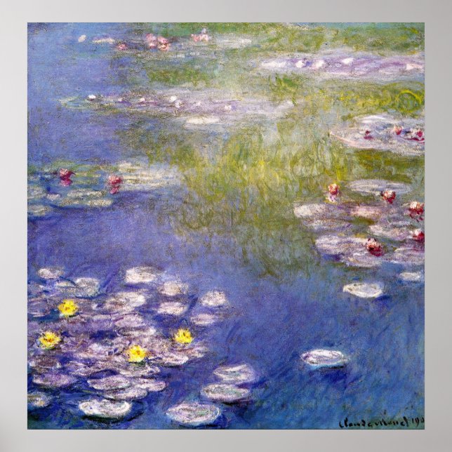 Póster Claude Monet - Nympheas en Giverny (Frente)