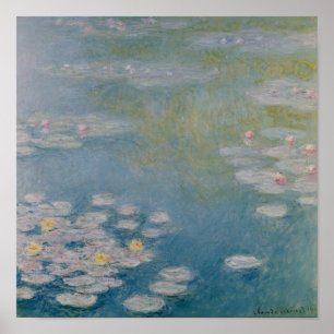 Póster Claude Monet   Nympheas en Giverny, 1908