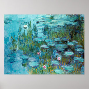 Póster Claude Monet Nympheas Water Lilies Flowers Pond