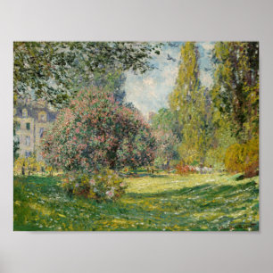 Póster Claude Monet - Paisaje: El Monceau del Parque