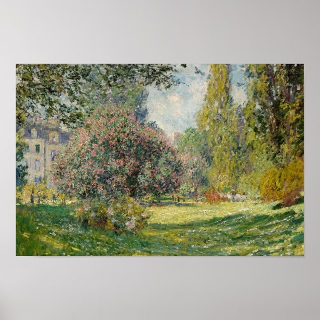 Póster Claude Monet - Paisaje: El Monceau del Parque (Frente)