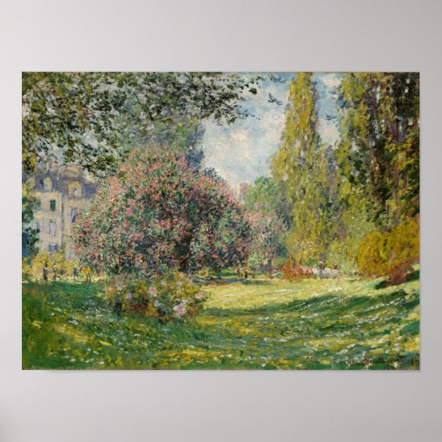 Póster Claude Monet | Paisaje: El Monceau Parc (Frente)