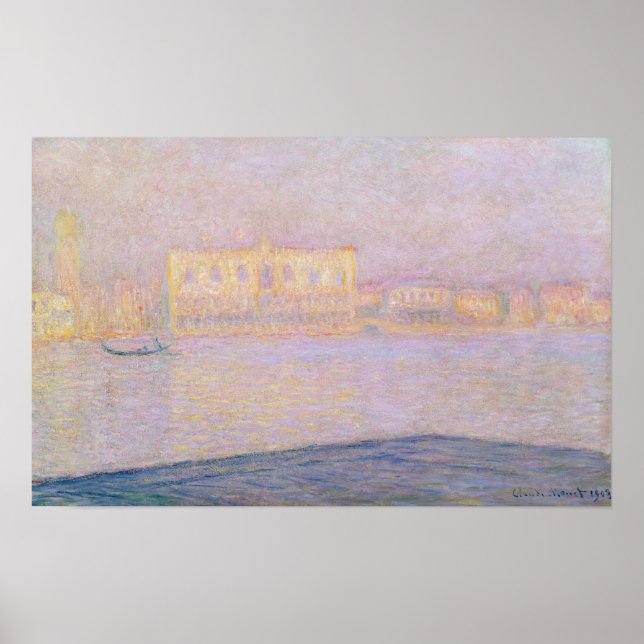 Póster Claude Monet | Palacio Ducal de San Giorgio, 1908 (Frente)