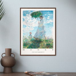 Póster Claude Monet Parasol Madame Her Son 1875 Art