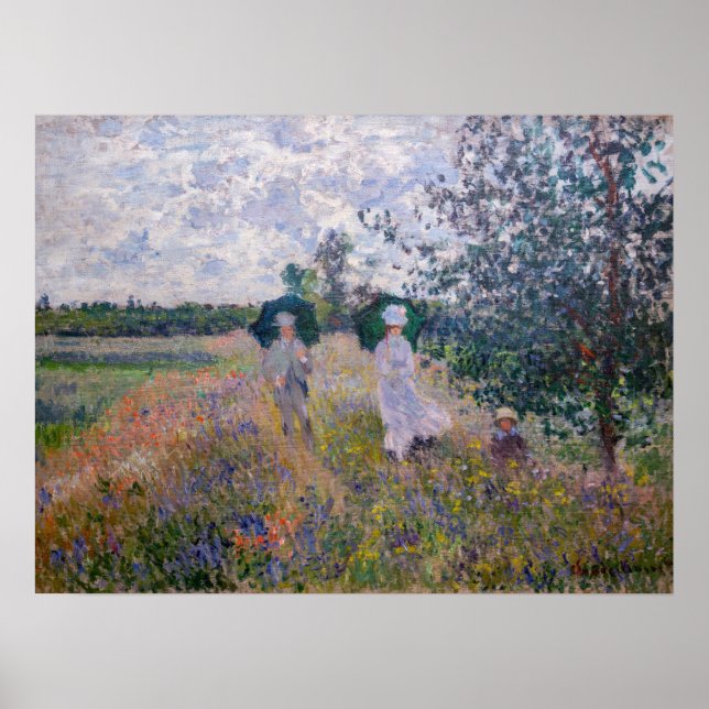 Póster Claude Monet - Paseo cerca de Argenteuil (Frente)