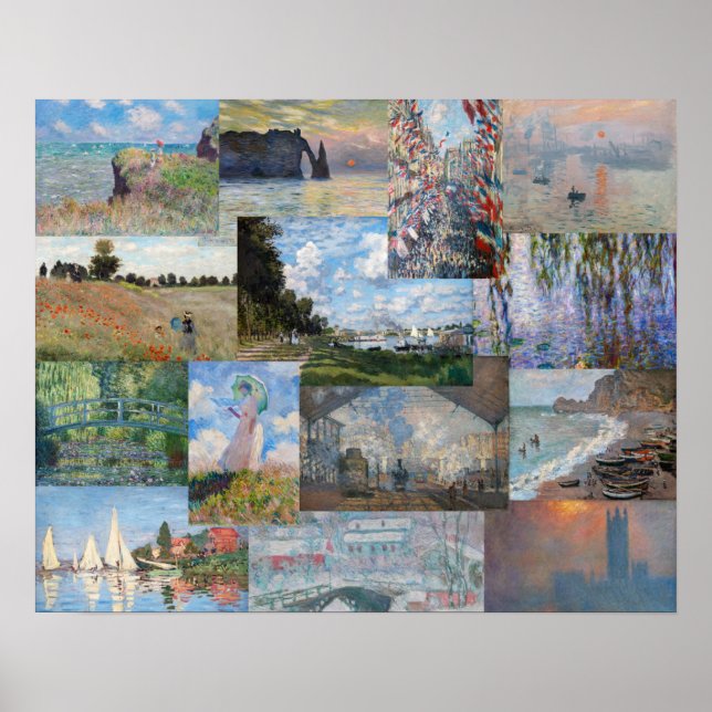 Póster Claude Monet - Patchwork (Frente)