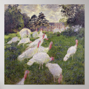 Póster Claude Monet Pavos en el Chateau de Rottembourg