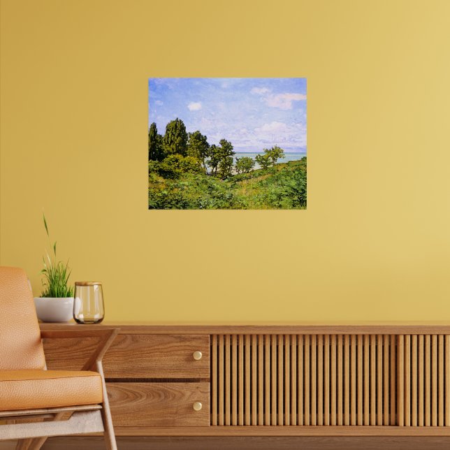 Póster Claude Monet pintando, a orillas del mar, (Salón 2)
