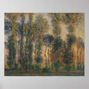 Póster Claude Monet - Poplares en Giverny, Sunrise