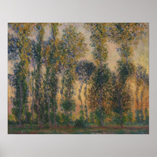Póster Claude Monet - Poplares en Giverny, Sunrise