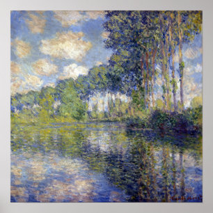 Póster Claude Monet Poplars escribe sobre el pasado