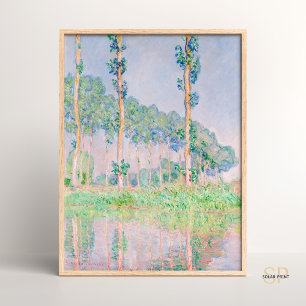 Póster Claude Monet Poplars Pink Effect 1891 Famoso Pintu