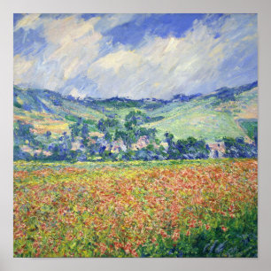 Póster Claude Monet - Poppy Field, Outskirts Of Giverny,