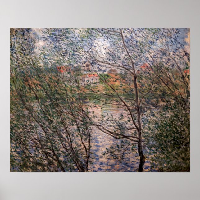 Póster Claude Monet - Primavera a través de las ramas (Frente)