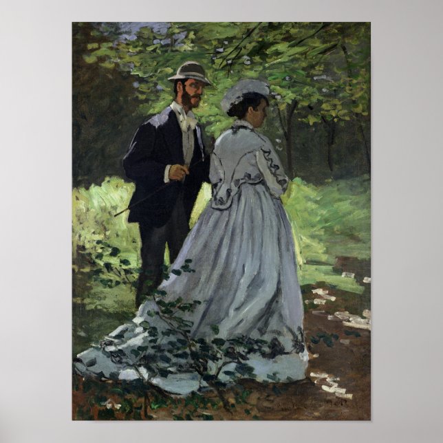 Póster Claude Monet | Promenaders, Bazille, Camille (Frente)