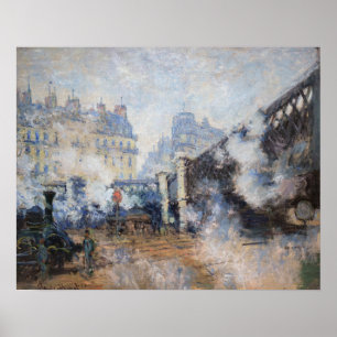 Póster Claude Monet - Puente de Europa, Estación Saint-La