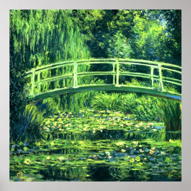 Póster Claude Monet: Puente sobre un estanque de lirios d (Frente)