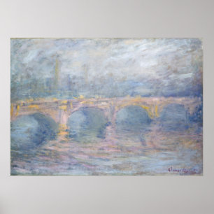 Póster Claude Monet Puente Waterloo, Londres, en Sunset