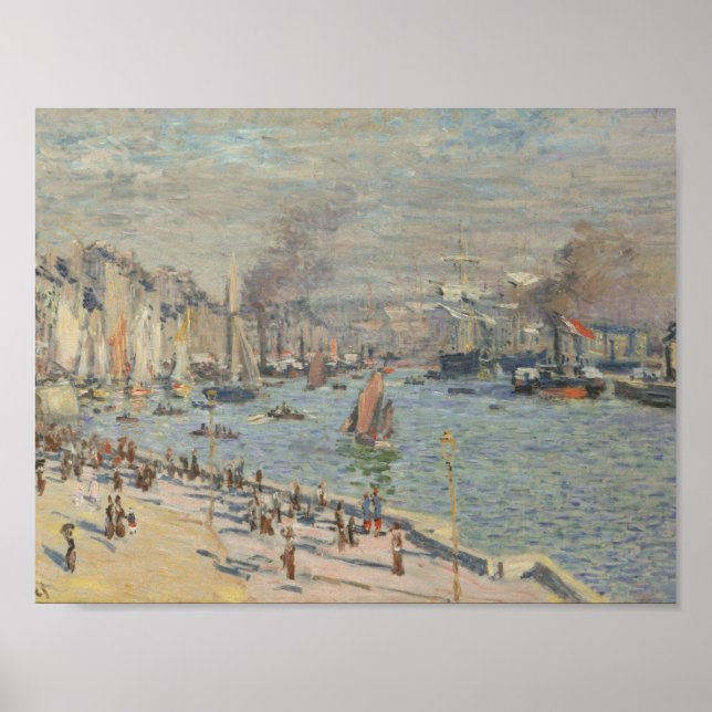 Póster Claude Monet - Puerto de Le Havre (Frente)