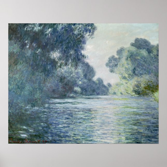 Póster Claude Monet | Rama del Sena cercana a Giverny (Frente)