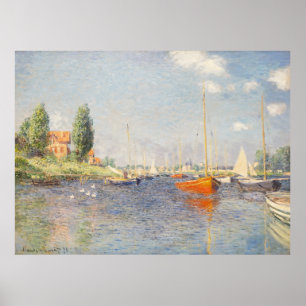 Póster Claude Monet. Red Boats, Argenteuil