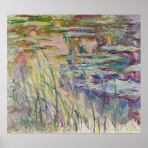 Póster Claude Monet   Reflexiones sobre el agua, 1917
