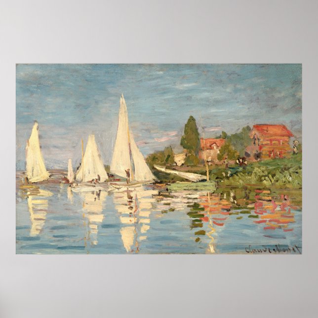 Póster Claude Monet | Regatta at Argenteuil, c.1872 (Frente)