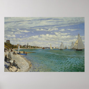 Póster Claude Monet - Regatta en Sainte-Adresse