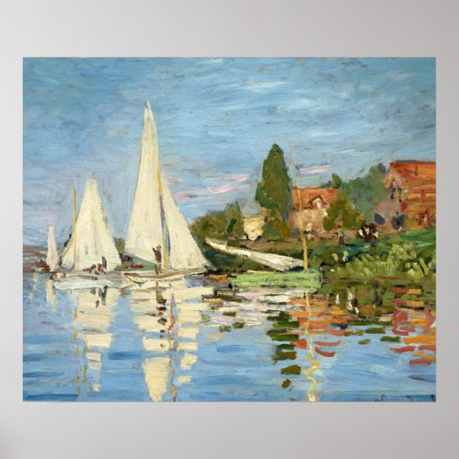 Póster Claude Monet Regattas at Argenteuil (Frente)